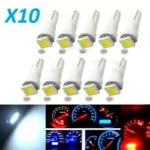 T5 5050 Led Oto Kilometre Kadran Ambians Aydınlatma Ampulü Beyaz 10 Adet