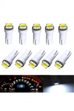 T5 5050 Led Oto Kilometre Kadran Ambians Aydınlatma Ampulü Beyaz 10 Adet - Görsel 2