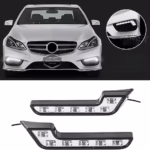 Üniversal 6 Led Mercedes Tip Gündüz Ledi Araba Gündüz Farı Araç Oto Drl Led Lamba Güçlü Işık 12V Su Geçirmez Beyaz 2 Adet