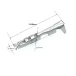 YATE10 Fiatextra Uyumlu 100Adet Otomobil Body Soket Pin (19.2x2.2x2.2mm)