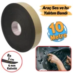 Yapışkanlı Araç Oto Ses Isı Yalıtım İzolasyon Bandı Bant Epidyen Sünger En 30 mm Kalın 4 mm 10 Metre