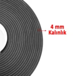 Yapışkanlı Araç Oto Ses Isı Yalıtım İzolasyon Bandı Bant Epidyen Sünger En 30 mm Kalın 4 mm 10 Metre - Görsel 6